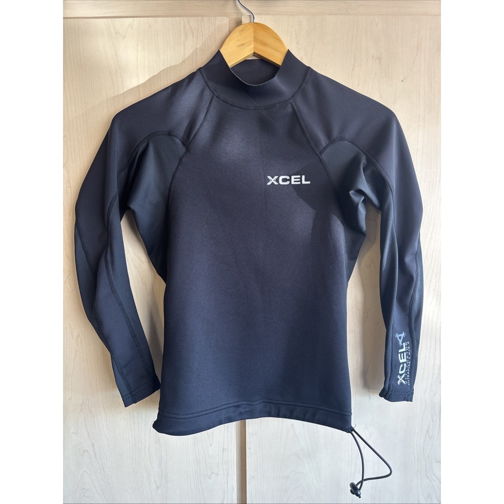 XCEL Neoprene Black Wetsuit Top Shirt Xcelerator UltraFlex 1.0/0.5 Sz Sm Unisex